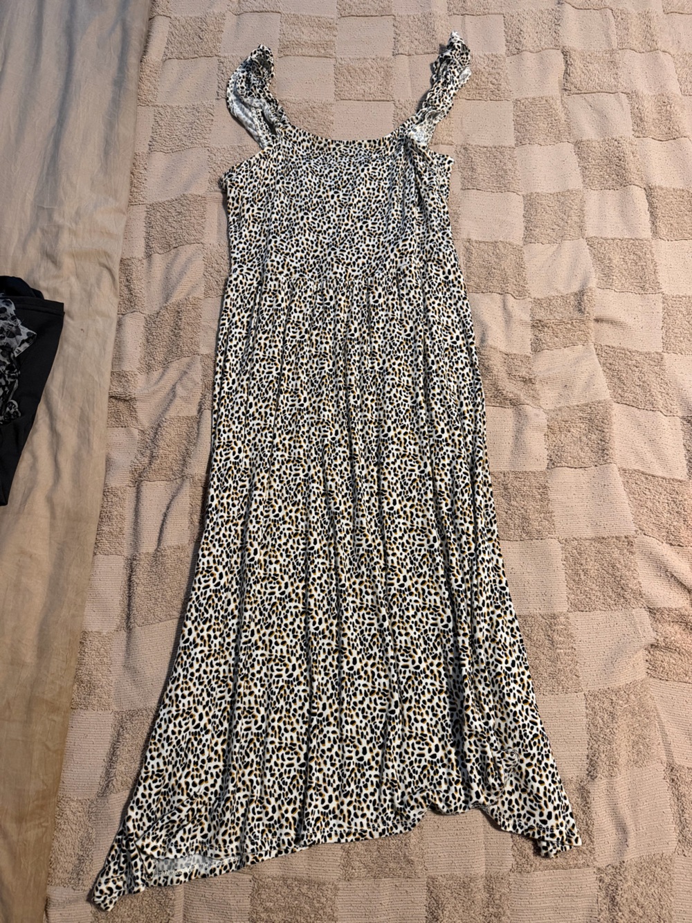 Maurices Leopard Print Midi Dress - Black, White & Tan